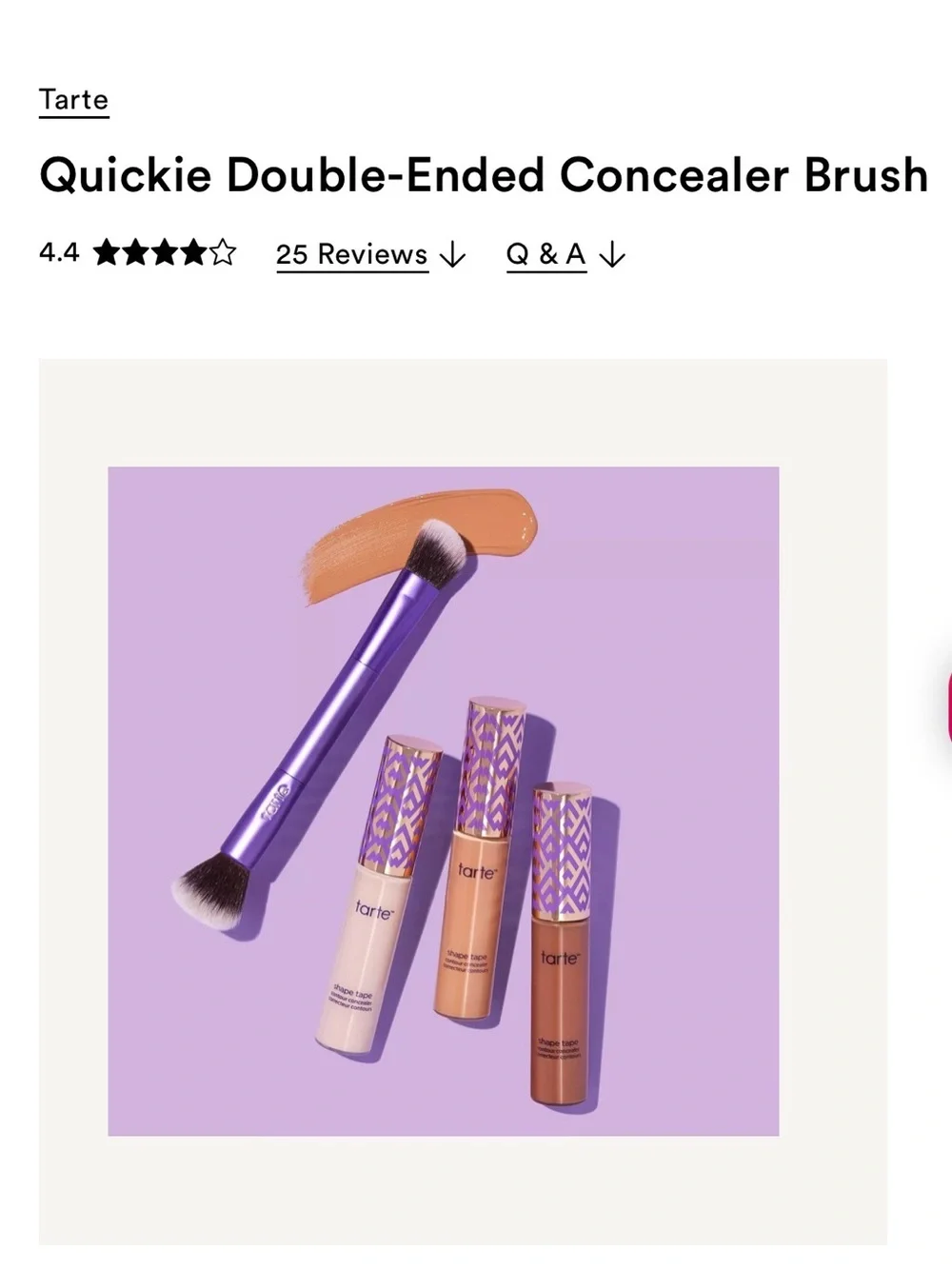 Tarte Quickie Dual-Ended Makeup Brush